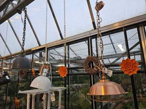 Set van 3 designer pendellampen - Industriële uitstraling