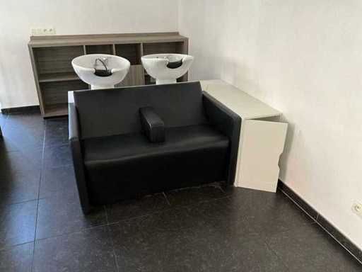 Hair salon washbasin 2 persons