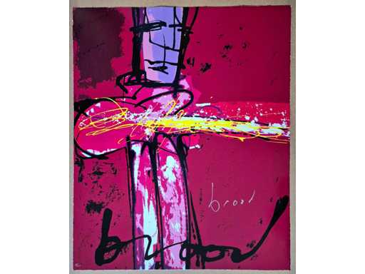 Zeefdruk Herman Brood ‘Purple Haze’