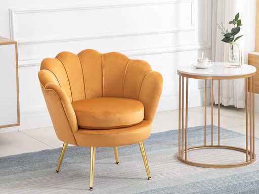 Chaise d'appoint moderne en tissu