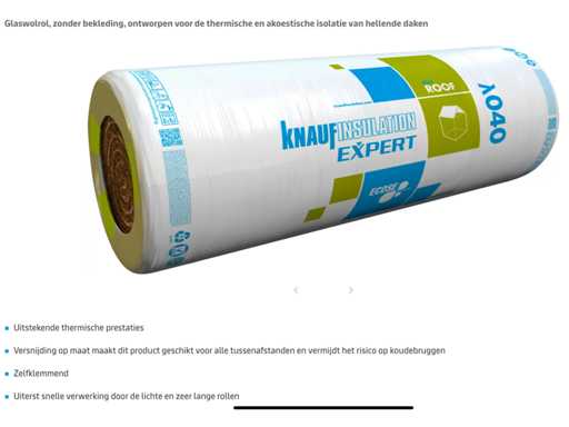 Wełna szklana 18 cm grubości, 84,96 m2 (1/2 pal)