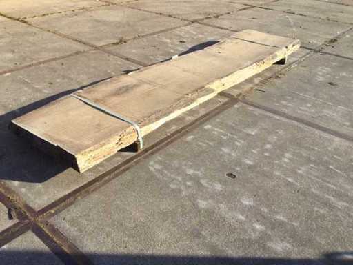 Boomstam Tafelblad eiken 3300x680x95mm