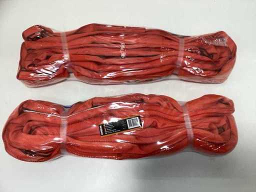 (2x) LoadLok Lifting Straps / Round Sling - 5000kg - 2m