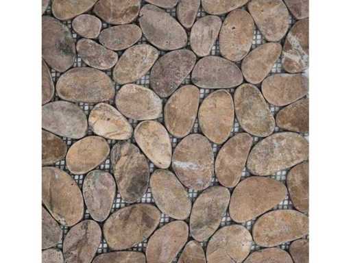 Island Stone Pebble Level Tan Marble 30x30 cm - Natuursteen Mozaïek 33m²