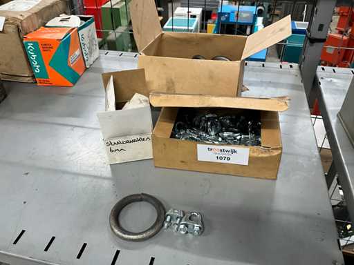 Steel wire clamps / steel rings (3x)