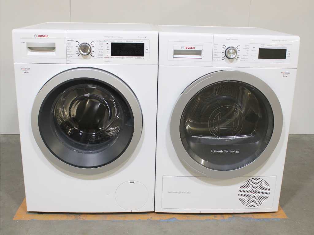 Bosch Serie|8 i-Dos Washer & Bosch HomeProfessional SelfCleaning Condenser Dryer