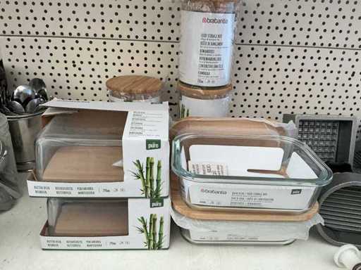 Bocaux de beurre Brabantia et bocaux de stockage (7x)