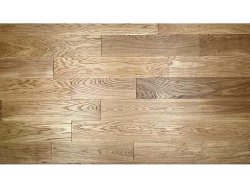 Vloerplank Massief Europees Eikenhout Natur Geborstelde 4V Harde Waxolie