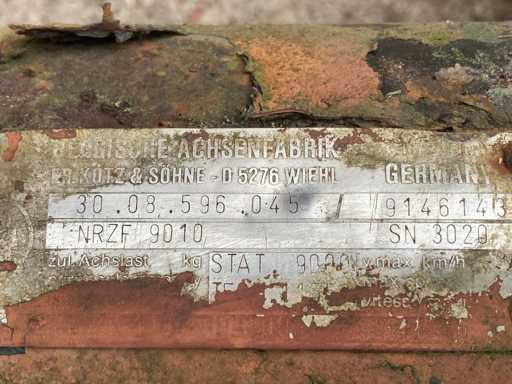 BPW NRZF 9010 low-loader axles 2 pieces with wheels