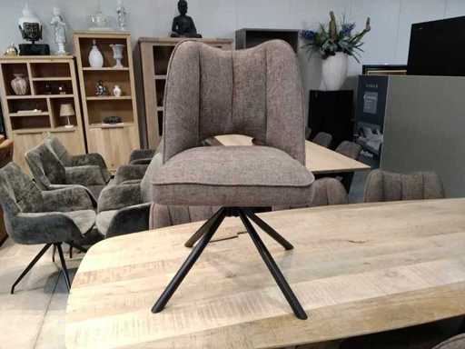 Chaise pivotante marron (4x)