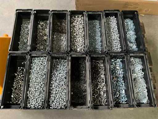 Würth 110.5 kg Assorti diverse bevestigingsmaterialen in stapelbare bak