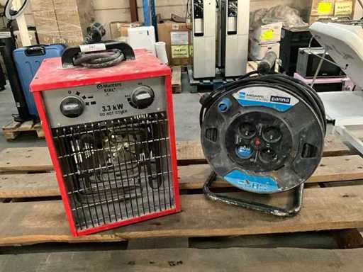 Verwarming Munters + elektriciteitshaspel Gamma