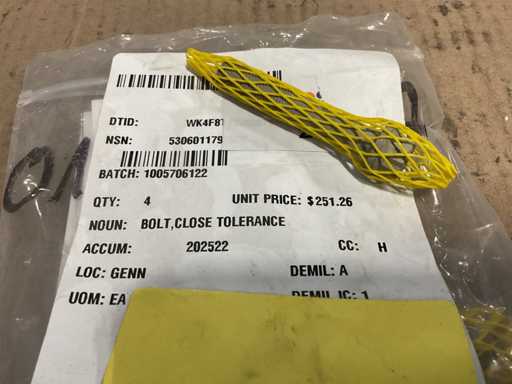 Close tolerance bolt (4x)