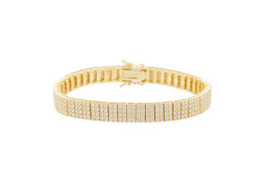 Goldfarbenes Armband mit Brillanten
