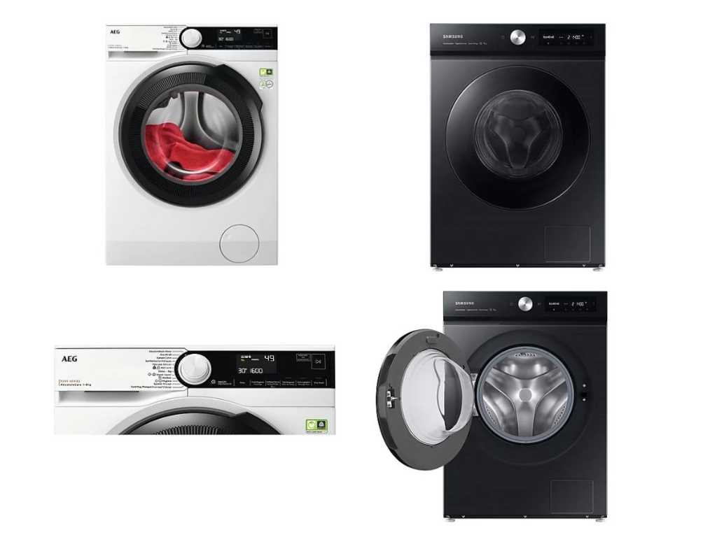 Retourgoederen AEG 9000-serie wasmachine en Samsung  7000-serie wasmachine