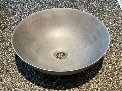 Looox Évier de comptoir en céramique WWK40DG brut (2x)