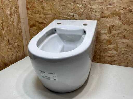 WC a muro Duravit Qatego senza bordello 38x57cm bianco lucido