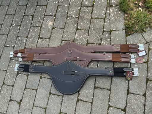 Girth leather with belly flap horses (3x)