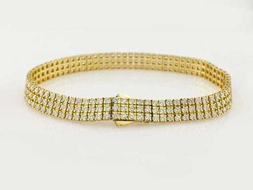 14 KT Gelbgoldarmband mit 5,01 cts Labordiamant