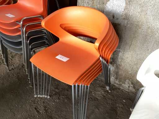 Sedie in plastica struttura in metallo (5x)