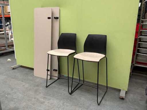 Kastel / Bralco Hochstuhl und Schreibtischtrennwand