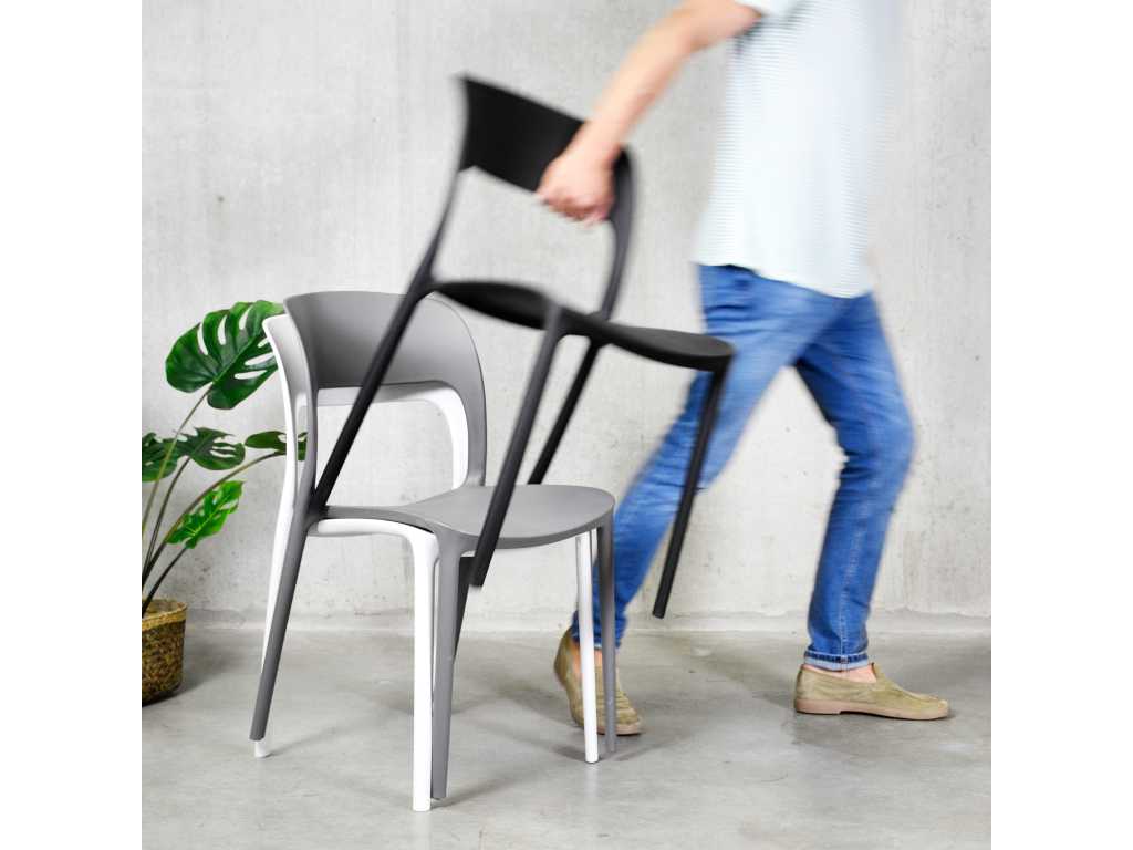 4 x Stacking chair grey