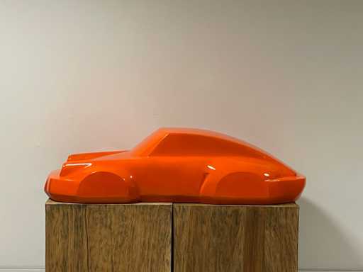 Porsche 911 Sculptuur 90cm Orange