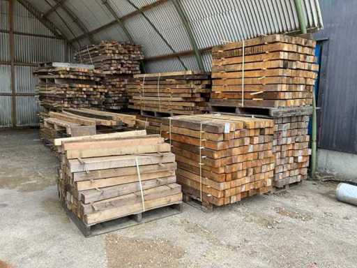 Série de poutres en bois