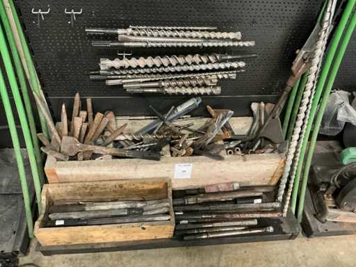 Batch of drills and chisels