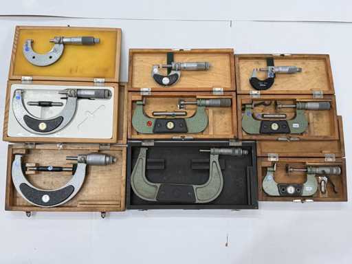   9 pièces de vis mesureuses à manettes