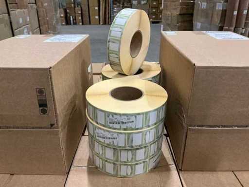 Lot d’étiquettes 40x67mm adhésif REWE WIK 2 RR22 (81x)