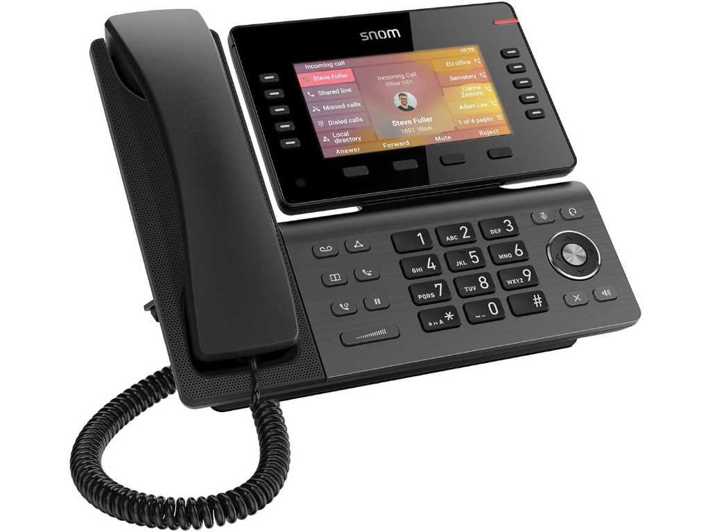 Snom - D865 - telefon IP, telefon de birou SIP, afișaj color IPS de 5" 1280 x 720 pixeli