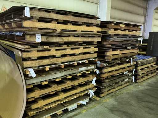 Batch of various metal sheet material