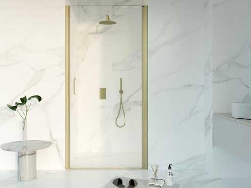 Fortifura Galeria Douchedeur geborsteld goud 80x200 cm antikalk