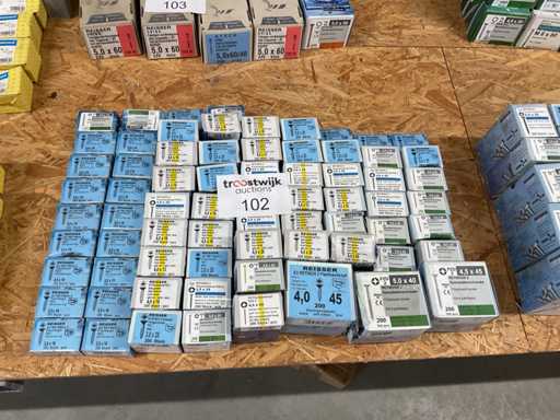 72 dozen schroeven; deels inox