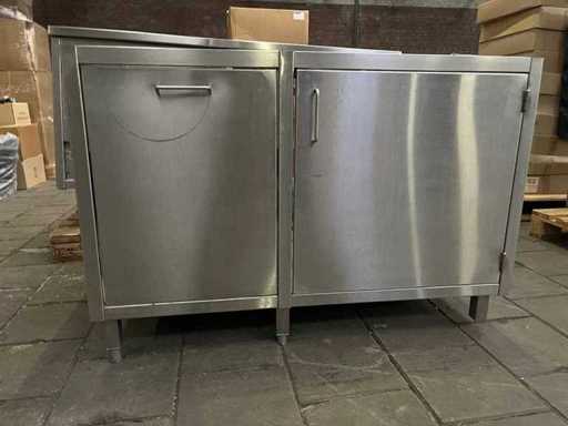 Edelstahl-Arbeitstischrahmen ohne Deckplatte