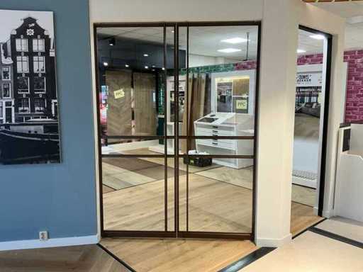 Dubbele stalen taatsdeur 235x171 cm