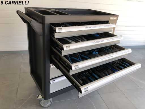 Lot de 5 chariots à outils complets 
