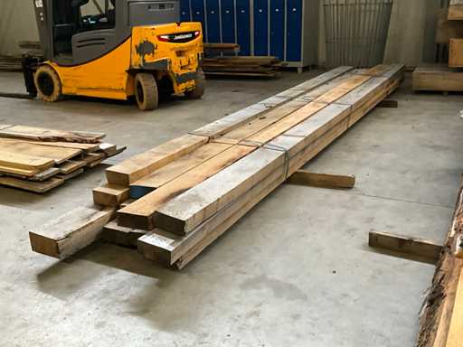 Diverse eikenhout balken (12x)