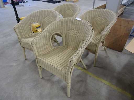Chaise en osier (4x)