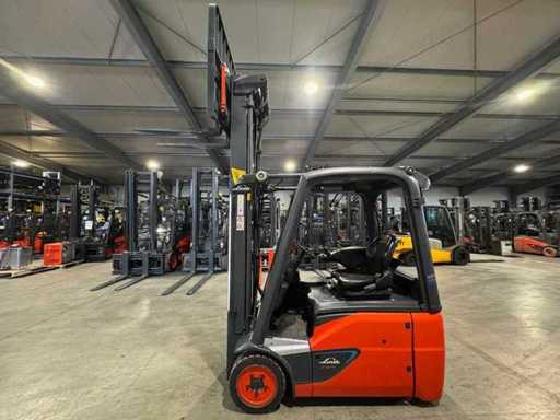 2018 Service + UVV 01/2027 Linde E16 EVO LI-ION Lithium 1,600kg Triplex 662cm elektrische heftruck 9,242 uur