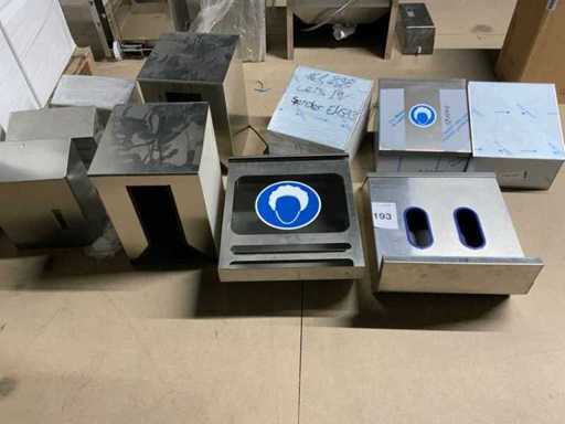 Stainless steel wall dispenser (10x)