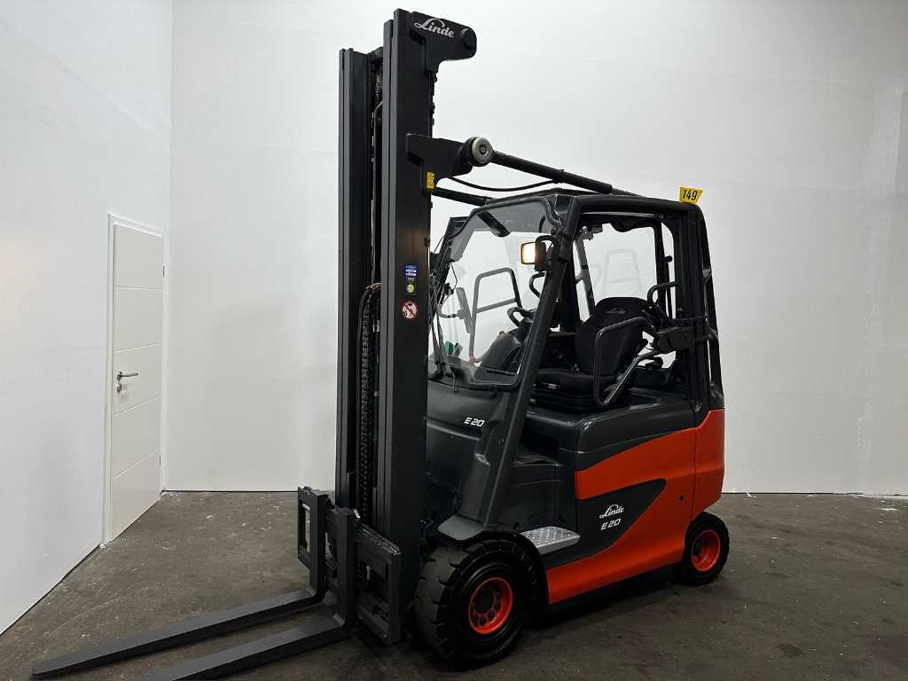 Service UVV 04/2025 2013 Linde E20 2.000kg Triplex 646cm Forklift Electric Forklift