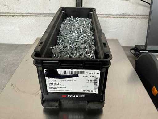 Würth 12,07 kg BZK Bolt VK Gefu M6x30 im stapelbaren Container