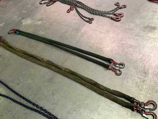 Cinghia rotonda con anelli terminali in acciaio 2800kg (2x)