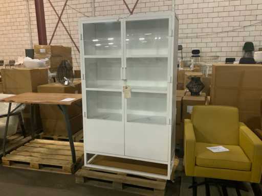Urban Display Cabinet Steel White