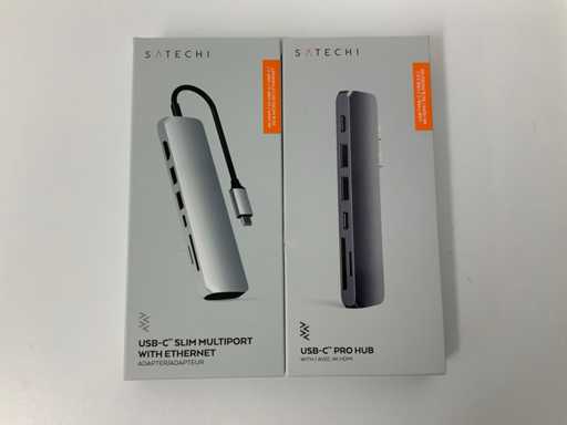 Satechi - Koncentrator USB-C Pro + USB-C Slim Multiport z Ethernetem (2x)