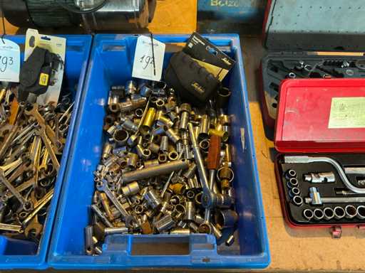 Batch of Caps in plastic crate