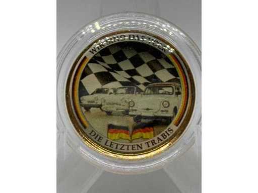 Plaqué or et colorisé 2 euros – Allemagne – Die letzten Trabants – Wir sind das Volk – 1990