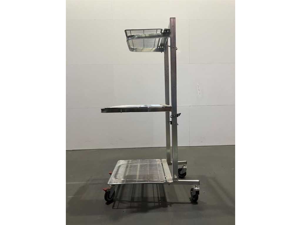 Trolley Length 650 mm, Depth 730 mm, Height 1730 mm, Second-hand